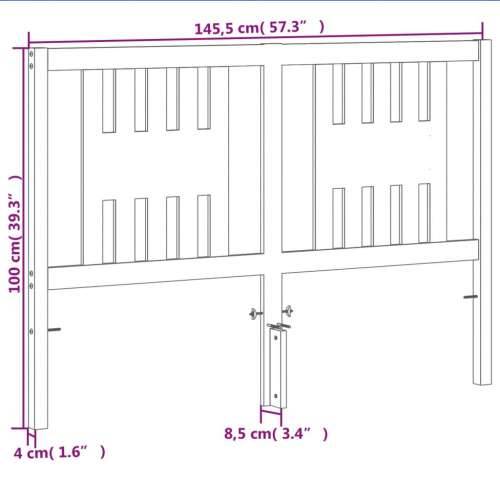 Uzglavlje voštano smeđe 140 cm od masivne borovine - Voštano smeđa 145.5 x 100 cm 1 Cijena