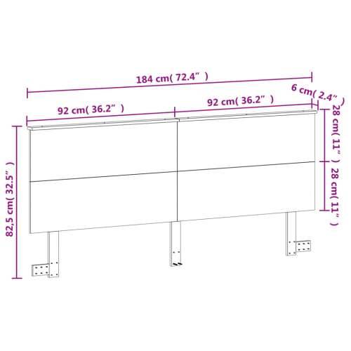 Uzglavlje voštano smeđe 180 cm od masivne borovine - Voštano smeđa 184 x 82.5 cm 1 Cijena