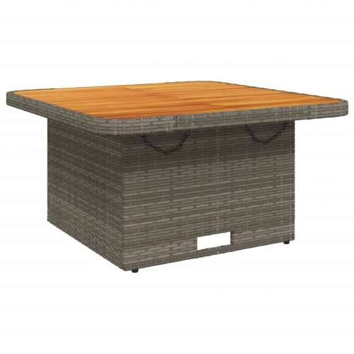 Vrtni stol sivi 80 x 80 x 71 cm od poliratana i bagremovog drva - Siva 80 x 80 x 71 cm 1 Cijena