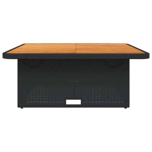 Vrtni stol crni 110 x 110 x 71 cm poliratan i bagremovo drvo - Crna 110 x 110 x 71 cm 1 Cijena