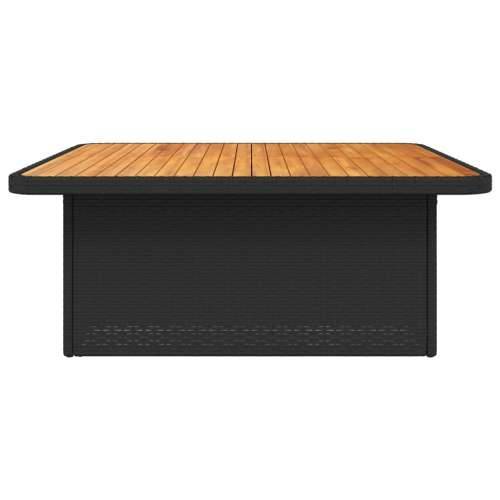 Vrtni stol crni 110 x 110 x 71 cm poliratan i bagremovo drvo - Crna 110 x 110 x 71 cm 1 Cijena