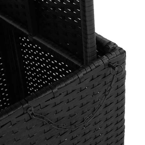 Vrtni stol crni 110 x 110 x 71 cm poliratan i bagremovo drvo - Crna 110 x 110 x 71 cm 1 Cijena