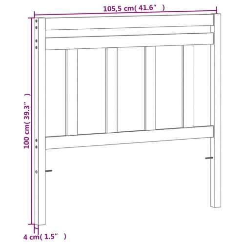 Uzglavlje voštano smeđe 100 cm od masivne borovine - Voštano smeđa 105.5 x 100 cm 1 Cijena