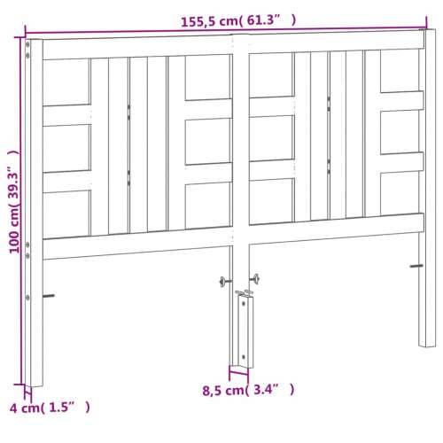 Uzglavlje voštano smeđe 150 cm od masivne borovine - Voštano smeđa 155.5 x 100 cm 1 Cijena