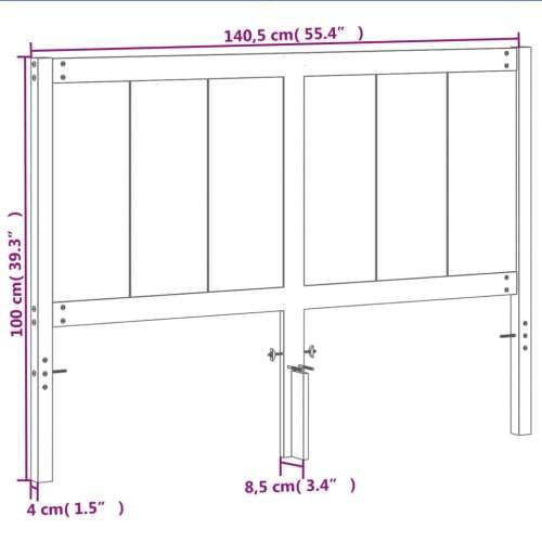 Uzglavlje voštano smeđe 135 cm od masivne borovine - Voštano smeđa 140.5 x 100 cm 1 Cijena