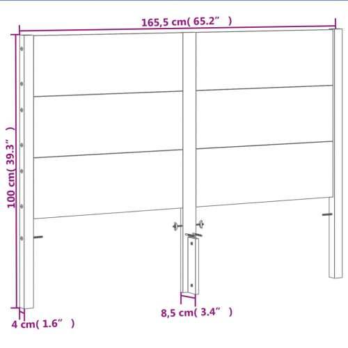 Uzglavlje voštano smeđe 160 cm od masivne borovine - Voštano smeđa 165.5 x 100 cm 1 Cijena