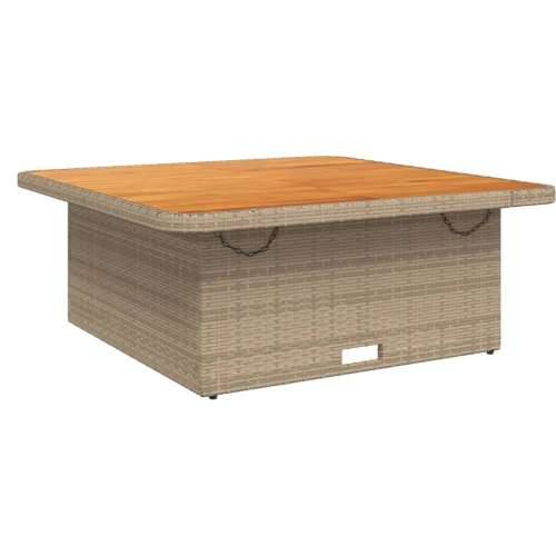 Vrtni stol bež 110 x 110 x 71 cm od poliratana i drva bagrema - Bež 110 x 110 x 71 cm 1 Cijena