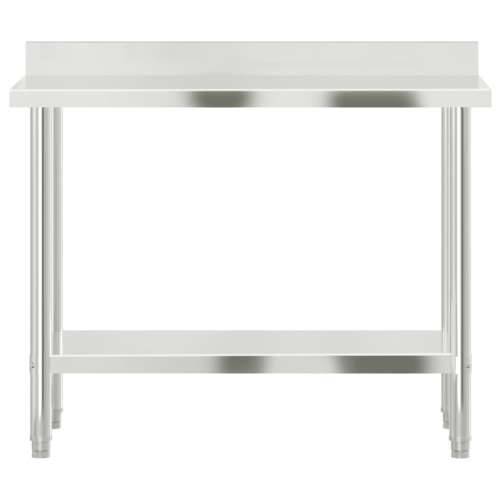 Kuhinjski radni stol 110 x 55 x 93 cm od nehrđajućeg čelika - 110 x 55 x 93 cm 1 Cijena