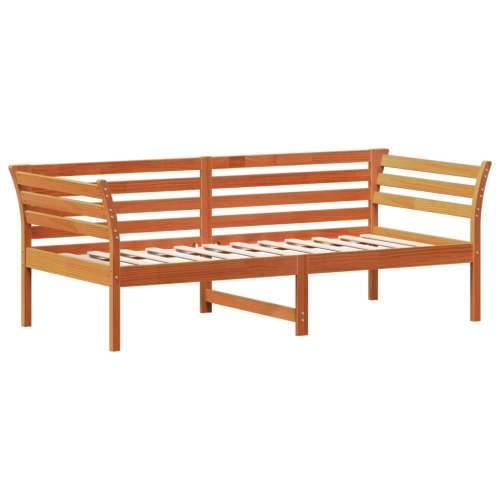 Dnevni krevet bez madraca voštano smeđi 75x190 cm borovine - Smeđa 75 x 190 cm Cijena