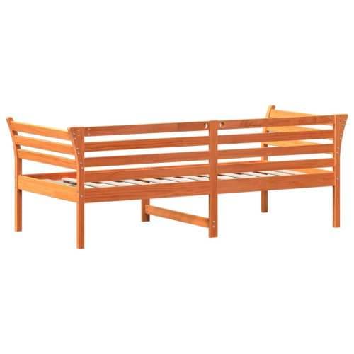 Dnevni krevet bez madraca voštano smeđi 75x190 cm borovine - Smeđa 75 x 190 cm Cijena