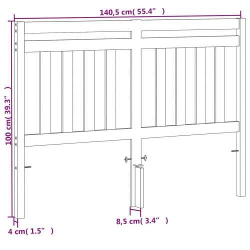 Uzglavlje voštano smeđe 135 cm od masivne borovine - Voštano smeđa 140.5 x 100 cm 1 Cijena