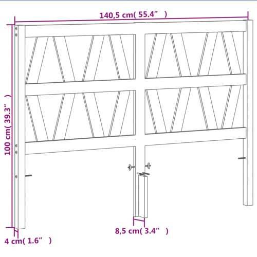 Uzglavlje voštano smeđe 135 cm od masivne borovine - Voštano smeđa 140.5 x 100 cm 1 Cijena