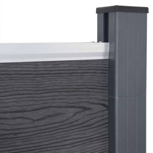 Set panela za ogradu sivi 180 x 186 cm WPC - Siva 180 x 186 cm 1 Cijena
