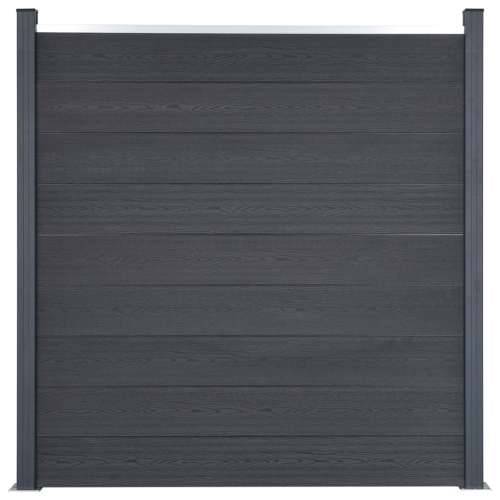 Set panela za ogradu sivi 353x186 cm WPC - Siva 353 x 186 cm 1 Cijena