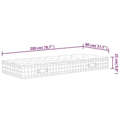 Madrac s džepičastim oprugama srednje čvrst 80x200 cm - 80 x 200 cm 1 Cijena