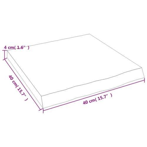 Kupaonska radna ploča 40x40x(2-4) cm netretirano masivno drvo - Prirodna 40 x 40 x 4 cm Cijena