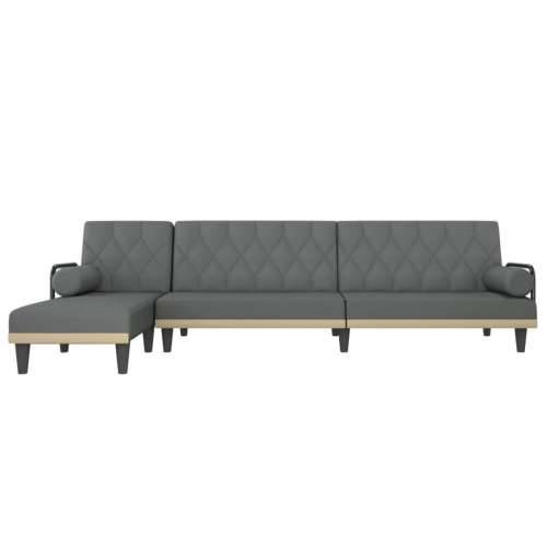 Kutna garnitura na razvlačenje tamnosiva 260x140x70 cm tkanina - Tamno siva Cijena