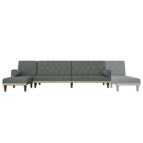Kutna garnitura na razvlačenje tamnosiva 260x140x70 cm tkanina - Tamno siva Cijena