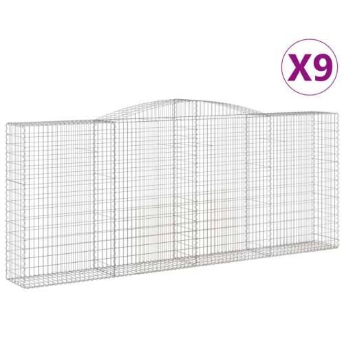 Lučne gabionske košare 9 kom 400x50x160/180cm pocinčano željezo - 400 x 50 x 160/180 cm 9 Cijena