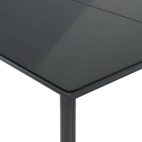 3-dijelni bistro set od poliratana s jastucima sivi - Dužina stola 80 cm Oštra noga 2 Cijena