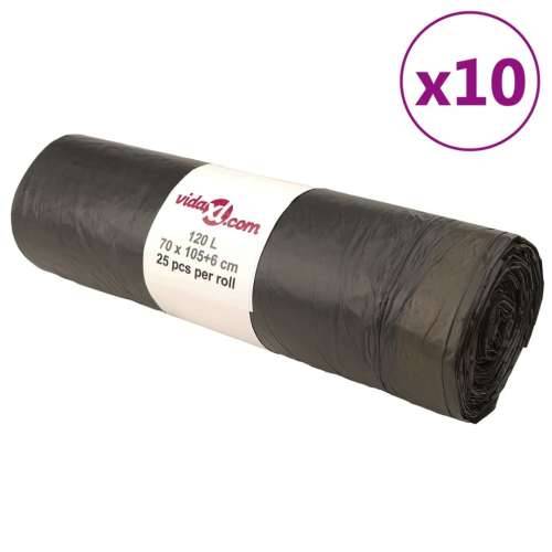 Vreće za smeće s vezicama 250 kom crne 120 L - 120 l s vezicama Cijena