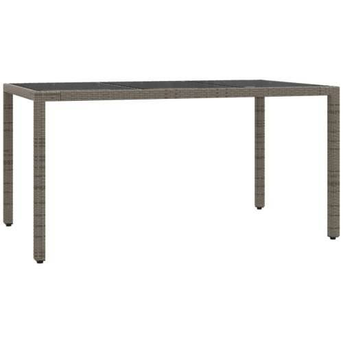 Vrtna garnitura - 5-dijelni vrtni blagovaonski set sivi od poliratana - Siva Dužina stola 150 cm 4 Cijena
