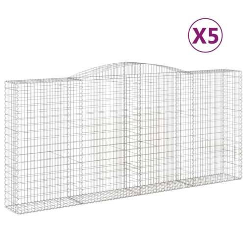 Lučne gabionske košare 5 kom 400x50x180/200cm pocinčano željezo - 400 x 50 x 180/200 cm 5 Cijena
