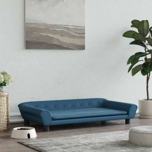 Krevet za pse plavi 100 x 50 x 21 cm baršunasti - Plava 100 x 50 x 21 cm Cijena