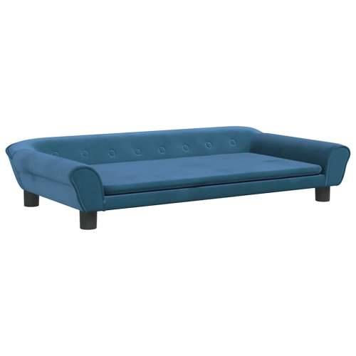 Krevet za pse plavi 100 x 50 x 21 cm baršunasti - Plava 100 x 50 x 21 cm Cijena
