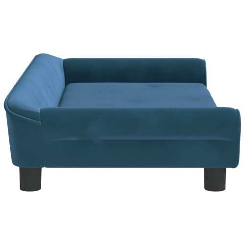 Krevet za pse plavi 100 x 50 x 21 cm baršunasti - Plava 100 x 50 x 21 cm Cijena
