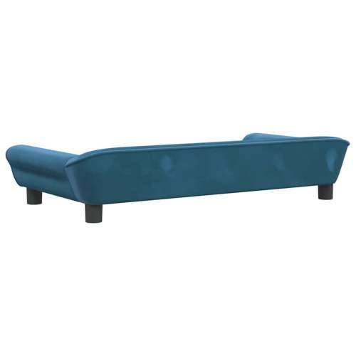 Krevet za pse plavi 100 x 50 x 21 cm baršunasti - Plava 100 x 50 x 21 cm Cijena