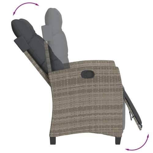 Vrtna garnitura - 7-dijelni vrtni blagovaonski set sivi od poliratana - Siva Dužina stola 190 cm 6 Cijena