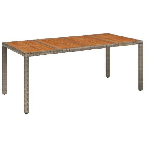 Vrtna garnitura - 7-dijelni vrtni blagovaonski set sivi od poliratana - Siva Dužina stola 190 cm 6 Cijena