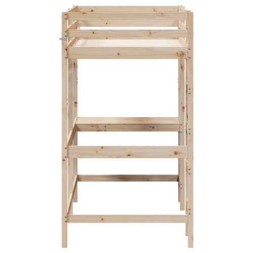 Krevet na kat s radnim stolom 90x190 cm od masivne borovine - Prirodna 90 x 190 cm Cijena