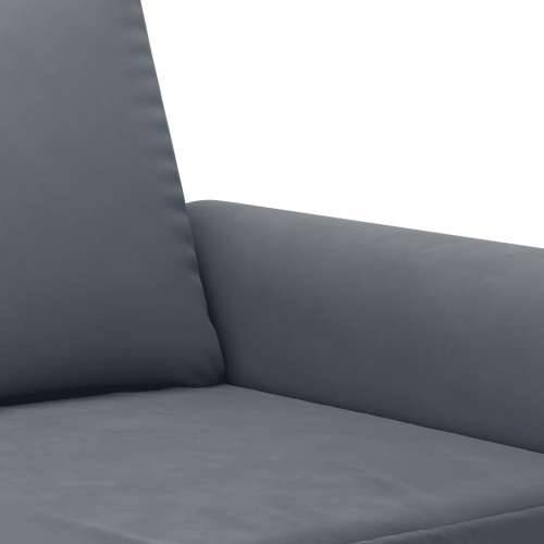 3-dijelni set sofa s jastucima tamnosivi baršunasti - Tamno siva s jastucima i tabureom Cijena