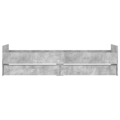 Okvir kreveta s ladicama boja betona 75 x 190 cm za jednu osobu - Beton siva 75 x 190 cm Cijena