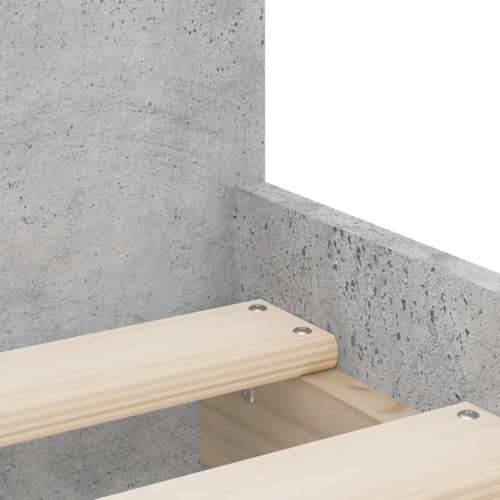Okvir kreveta s ladicama boja betona 75 x 190 cm za jednu osobu - Beton siva 75 x 190 cm Cijena