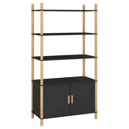 Visoka komoda crna 80 x 40 x 153 cm od konstruiranog drva - Crna 1 Cijena