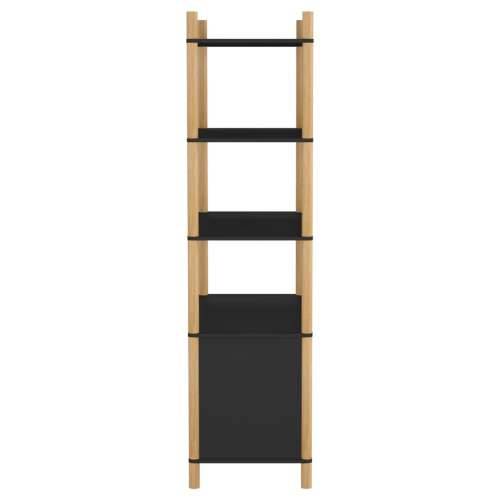 Visoka komoda crna 80 x 40 x 153 cm od konstruiranog drva - Crna 1 Cijena