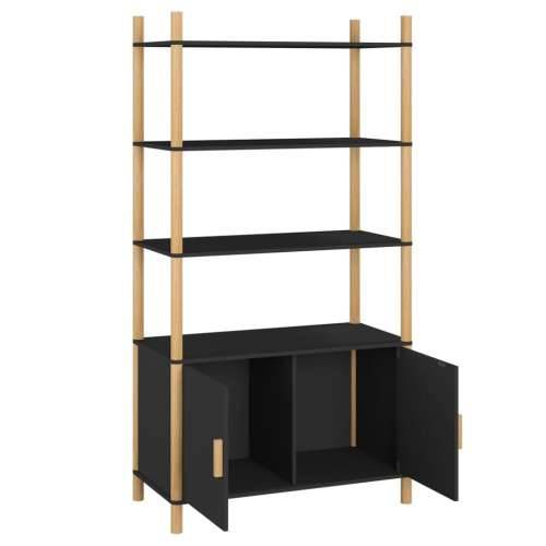 Visoka komoda crna 80 x 40 x 153 cm od konstruiranog drva - Crna 1 Cijena