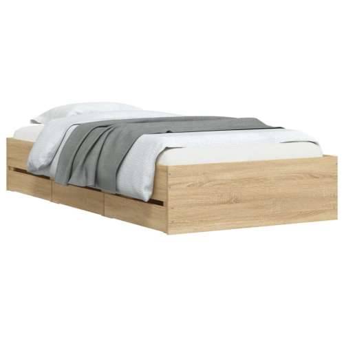 Okvir za krevet s ladicama boja hrasta 90x190 cm drveni - sonoma hrast 90 x 190 cm Cijena