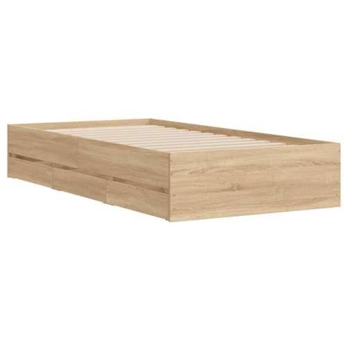 Okvir za krevet s ladicama boja hrasta 90x190 cm drveni - sonoma hrast 90 x 190 cm Cijena