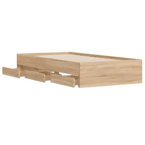Okvir za krevet s ladicama boja hrasta 90x190 cm drveni - sonoma hrast 90 x 190 cm Cijena