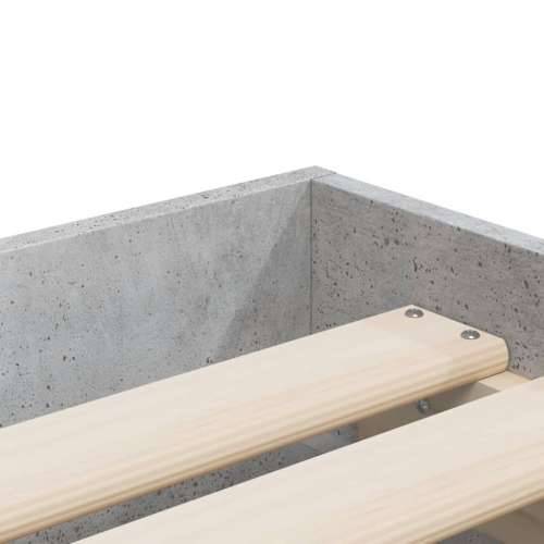 Okvir kreveta s ladicama siva boja betona 75x190 cm drveni - Beton siva 75 x 190 cm Cijena