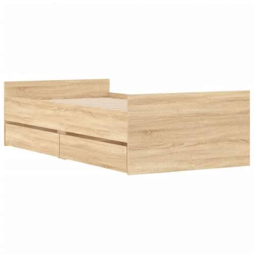 Okvir kreveta s ladicama boja hrasta 75 x 190 cm za jednu osobu sonoma hrast 75 x 190 cm Cijena