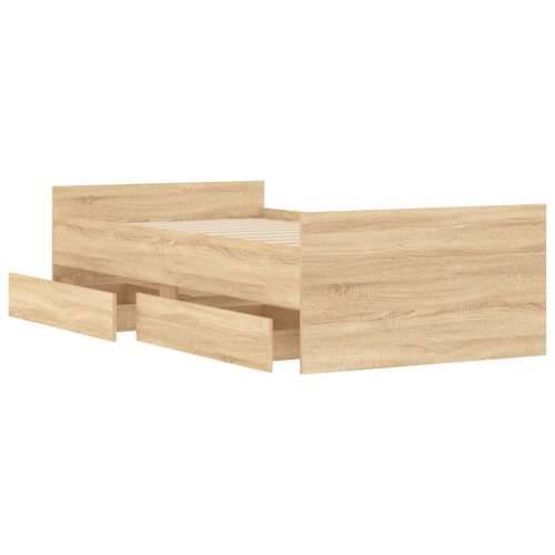 Okvir kreveta s ladicama boja hrasta 75 x 190 cm za jednu osobu sonoma hrast 75 x 190 cm Cijena