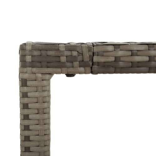 Vrtna garnitura - 5-dijelni vrtni blagovaonski set sivi od poliratana - Siva Dužina stola 90 cm 4 Cijena