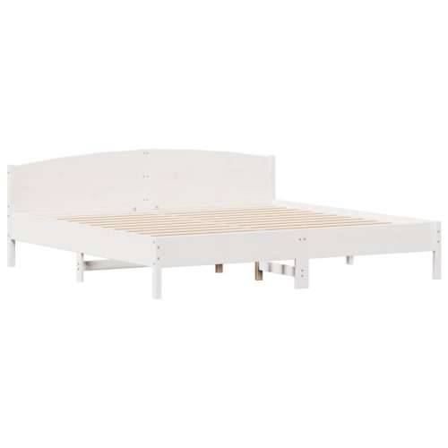 Okvir kreveta bez madraca bijeli 200x200 cm od masivne borovine - Bijela 200 x 200 cm Cijena