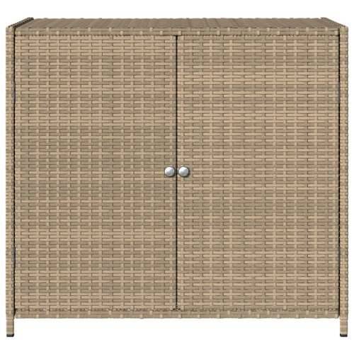 Vrtni ormarić za pohranu bež 83 x 45 x 76 cm od poliratana - Bež Cijena