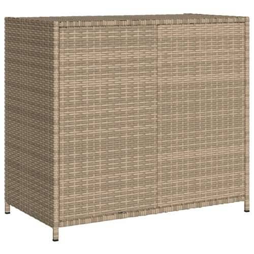 Vrtni ormarić za pohranu bež 83 x 45 x 76 cm od poliratana - Bež Cijena